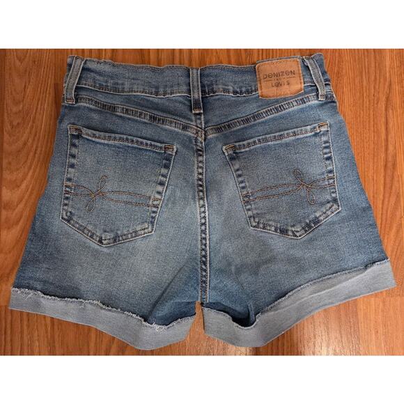 Levi's Denizen Vintage High Rise Denim Jean Shorts - Picture 2 of 4